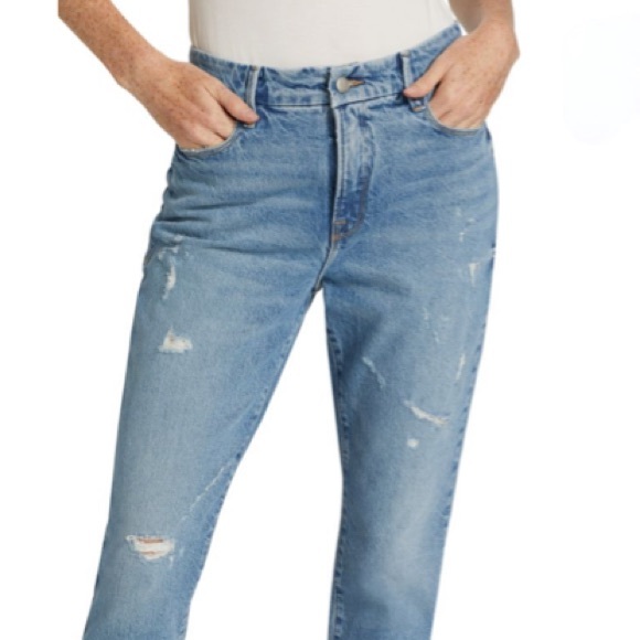 Good American Good Classic High Rise Distressed Jeans, Indigo - Size 28 - Picture 11 of 12